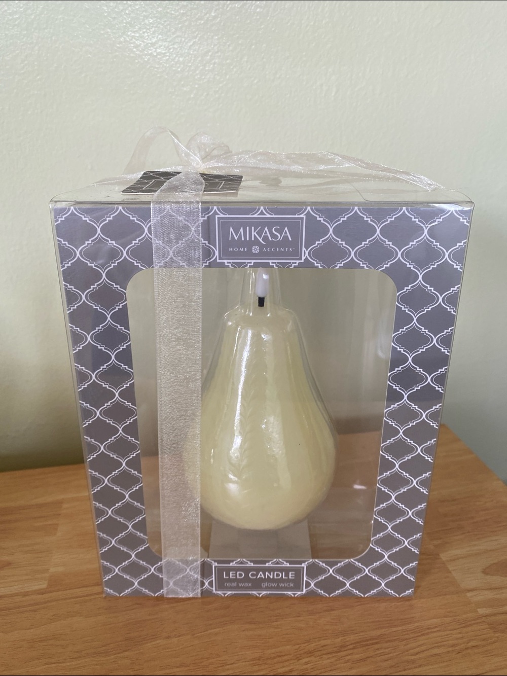 Mikasa Pear Shaped LED Candle in Soft Cream Battery Operated - Picture 5 of 5